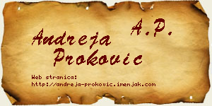 Andreja Proković vizit kartica